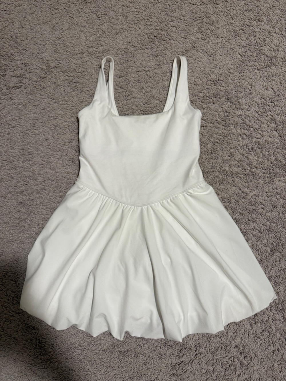 White Sleeveless Fit-and-Flare Dress